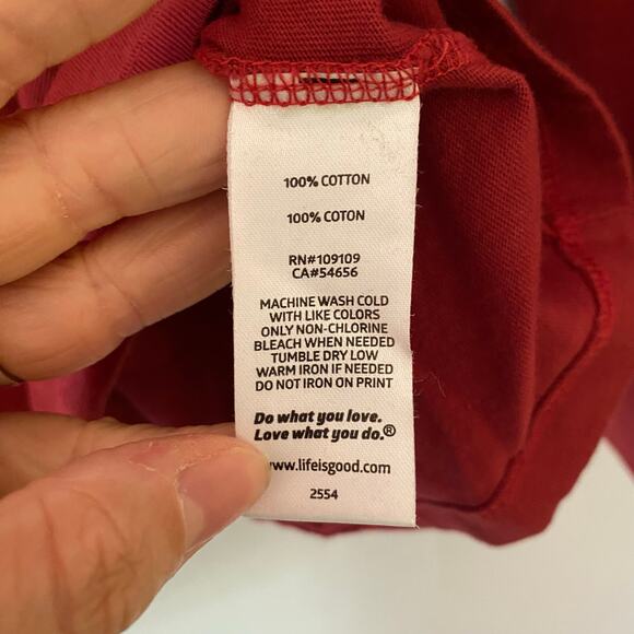 Life Is Good Red Nutcracker Holiday Long Sleeve Crusher Tee Women's size Large - Picture 10 of 10